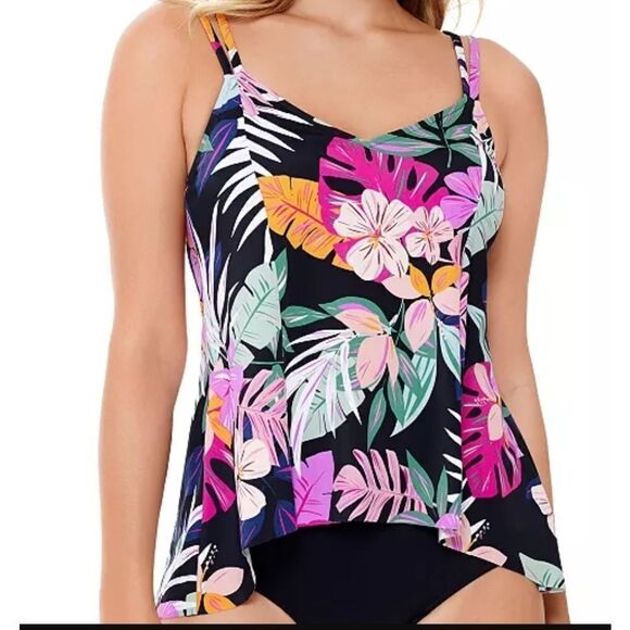 Swim Solutions Tankini Top - Picture 1 of 12